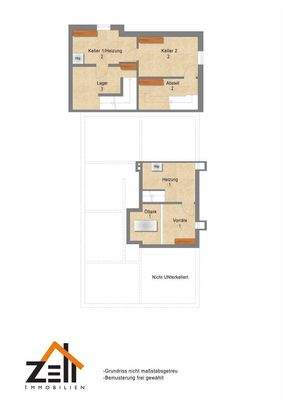 Haupthaus und jüngerer Anbau Kellergeschoss