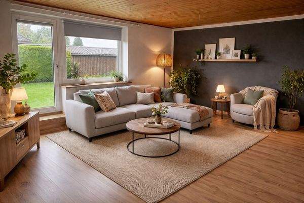 KI-generiertes Einrichtungsbeispiel Wohnzimmer