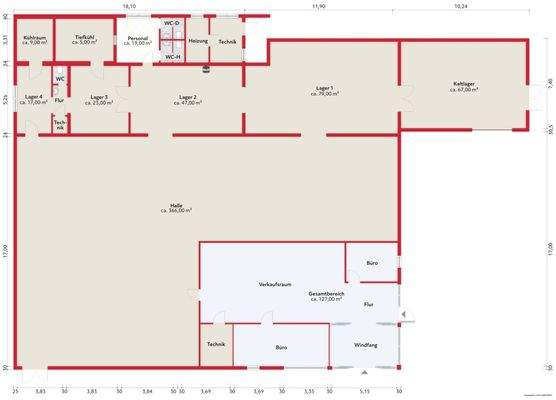 Grundriss unmöbliert