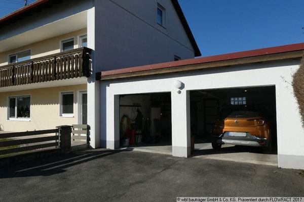 Doppelgarage, Wintergarten für OG möglich