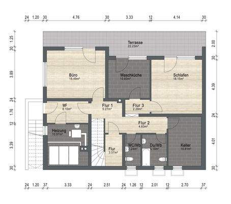 Grundrissplan Erdgeschoss