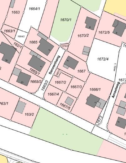 sonniger, gut geschnittener Bauplatz für Villa (auch Bauhausstil möglich), alternativ 4 x EFH oder 4 x Bungalow oder 4 x DHH, provisionsfrei