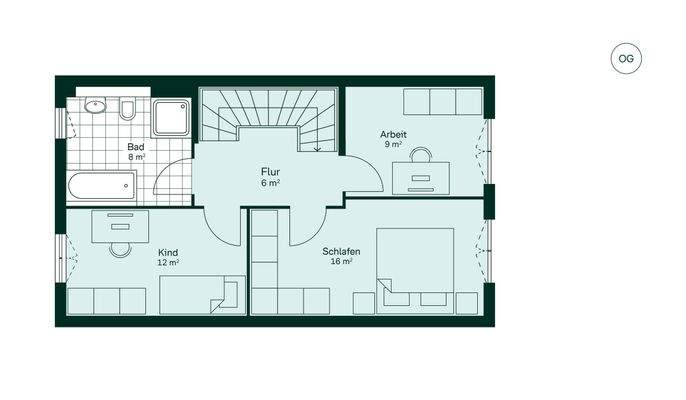 Komfortables Obergeschoss