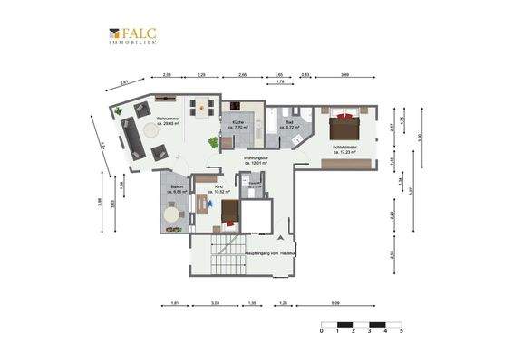 Grundriss Etagenwohnung 