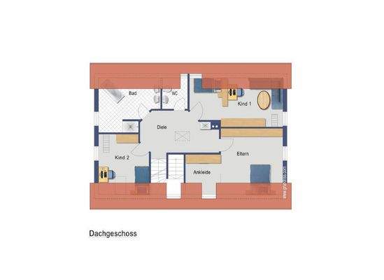 Grundriss Dachgeschoss - nicht maßstabsgetreu