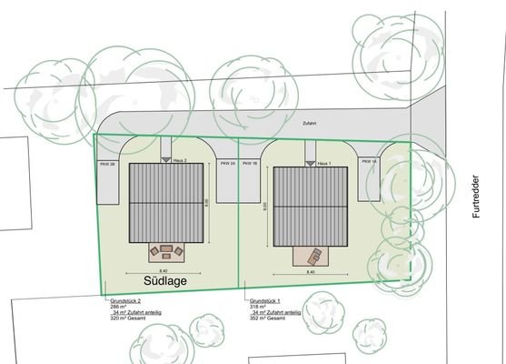 2 Südgrundstücke im Furtredder