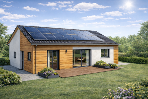 Bungalow Holzfassade