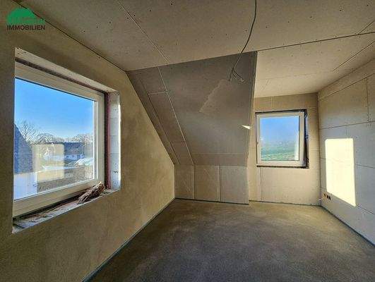 nur gerade Fenster in den Schlafzimmern