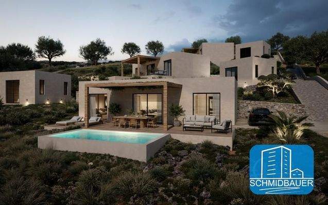 Kreta, Klima: Neubau-Projekt! Haus mit Studio und Pool in kleiner Anlage zu verkaufen
