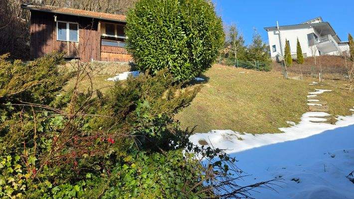 Garten mit Gartenhaus