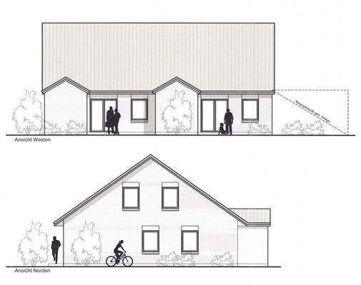 Ansichten Westen, Norden