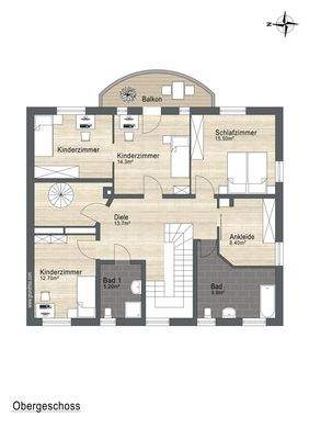 Grundriss Obergeschoss
