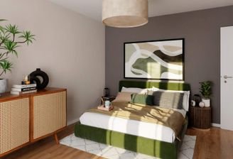 Helles und komfortables Schlafzimmer