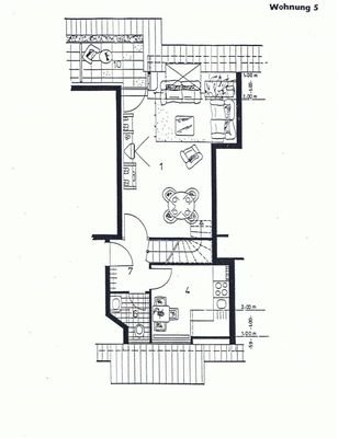 Grundriss-Skizze 1. Obergeschoss