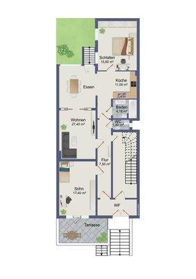Grundriss Hochparterre