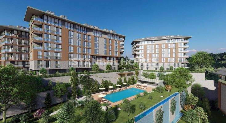 Stylish Flats in a Complex with Swimming Pool in Üsküdar İstanbul