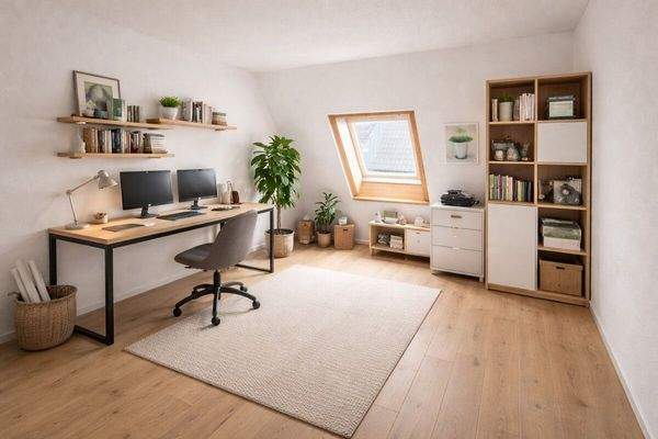 Wohnung 12 Einrichtungsbespiel Arbeitszimmer