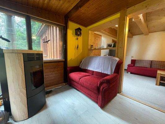 Wintergarten mit Pelletofen