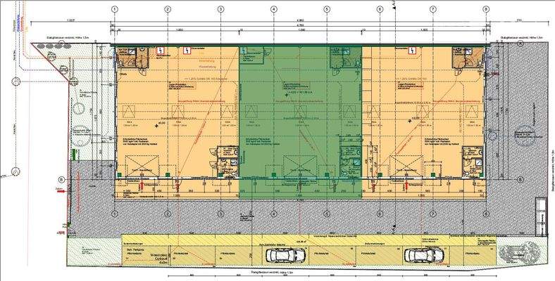 Hallenplan Halle 2 markiert