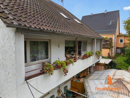 Blick auf den XL-Balkon