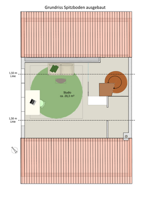 Grundriss Spitzboden (2.DG)