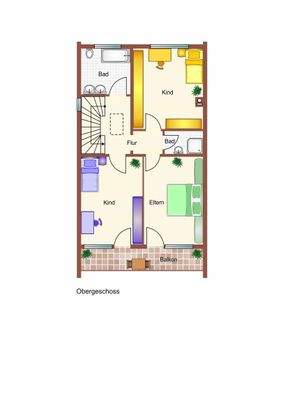 Immogrundriss Obergeschoss