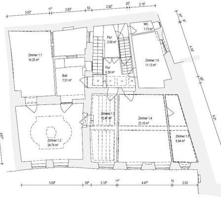 Obergeschoss - Bestand