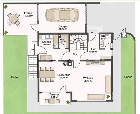 Grundriss vom Erdgeschoss