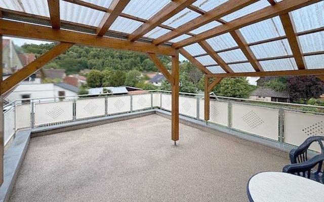 Balkon mit Überdachung