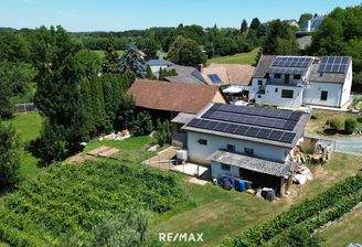 Drohnenansicht Garten