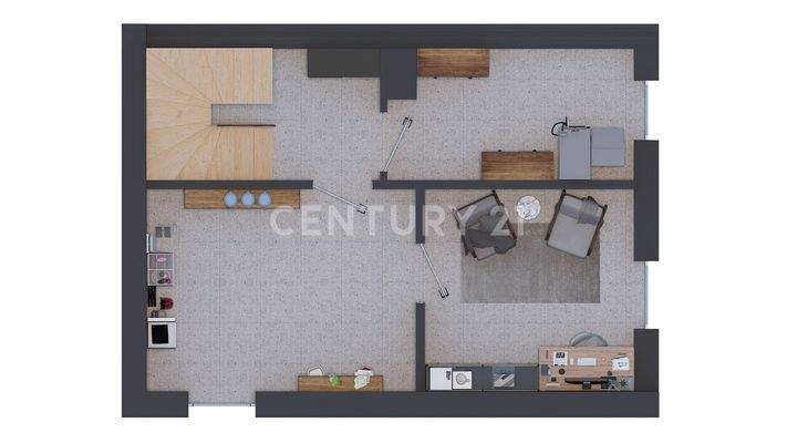 Grundriss Kellergeschoss visualisiert