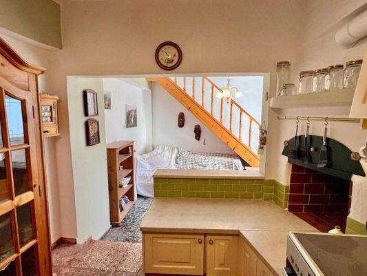 Kreta, Kritsa: Drei-stöckiges Dorfhaus mit zwei Schlafzimmern und schöner Aussicht