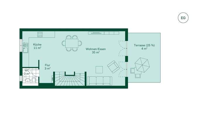 Doppelhaus Grundriss EG