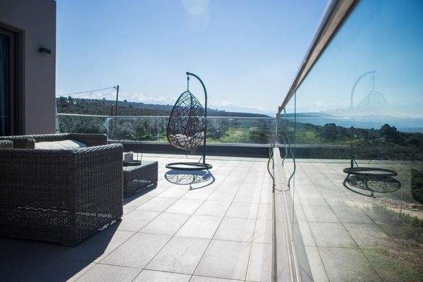 Kreta, Agios Onoufrios: Neu erbaute Villa mit perfektem Meerblick zu verkaufen