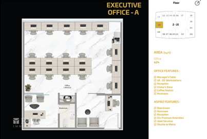 Grundriss A mittleres Büro