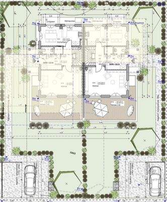 Das Gesamtgrundstück mit 728m2