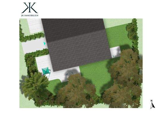 Aufsicht inkl. eigener Garten