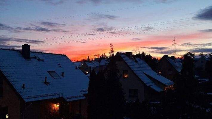 Sonnenaufgang über Ockerwitz