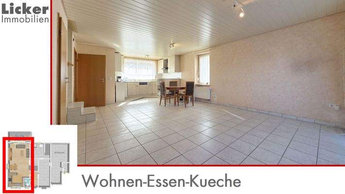Wohnen-Essen-Küche