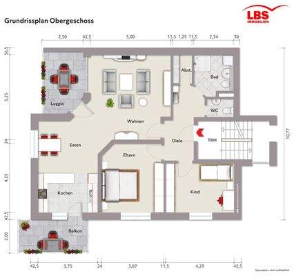 Grundrissplan Obergeschoss