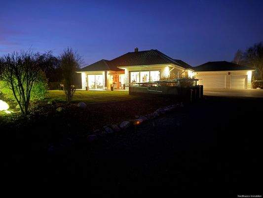 Haus beleuchtet