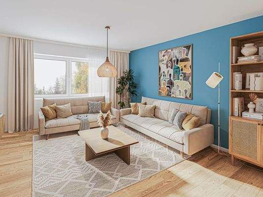 Wohnbereich visualisiert