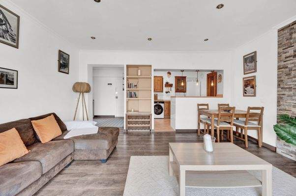 Living area and kitchen in apartment in Portals Vells