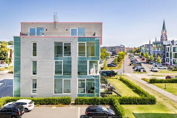 Blick auf die Dachterrasse