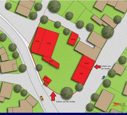 Lageplan - Skizze - visualisiert