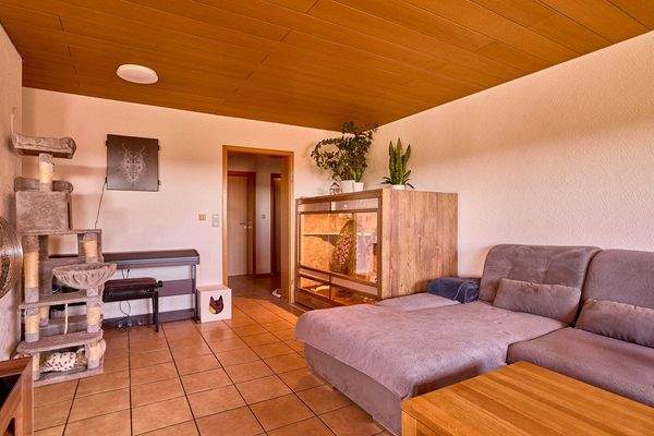 Blick in den Wohnbereich im Obergeschoss