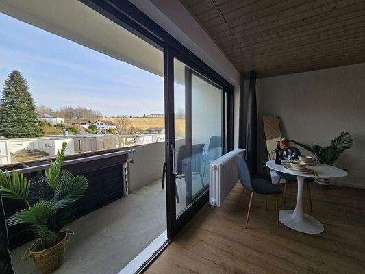 Blick aus der Wohnung