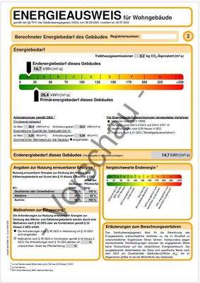 Energieausweis - Ausschnitt