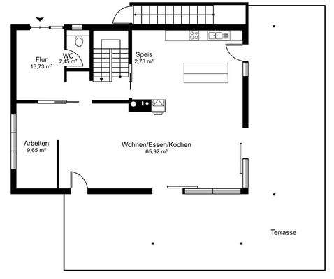 Grundrissplan Gartengeschoss