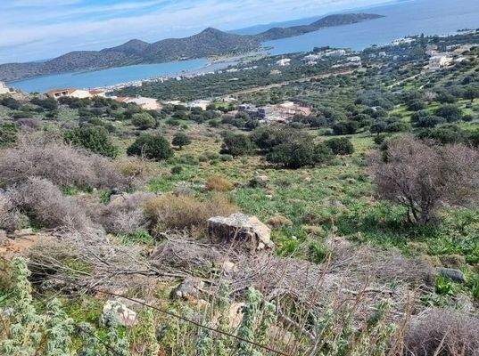 Kreta, Elounda: Baugrundstück mit Panorama-Blick zu verkaufen